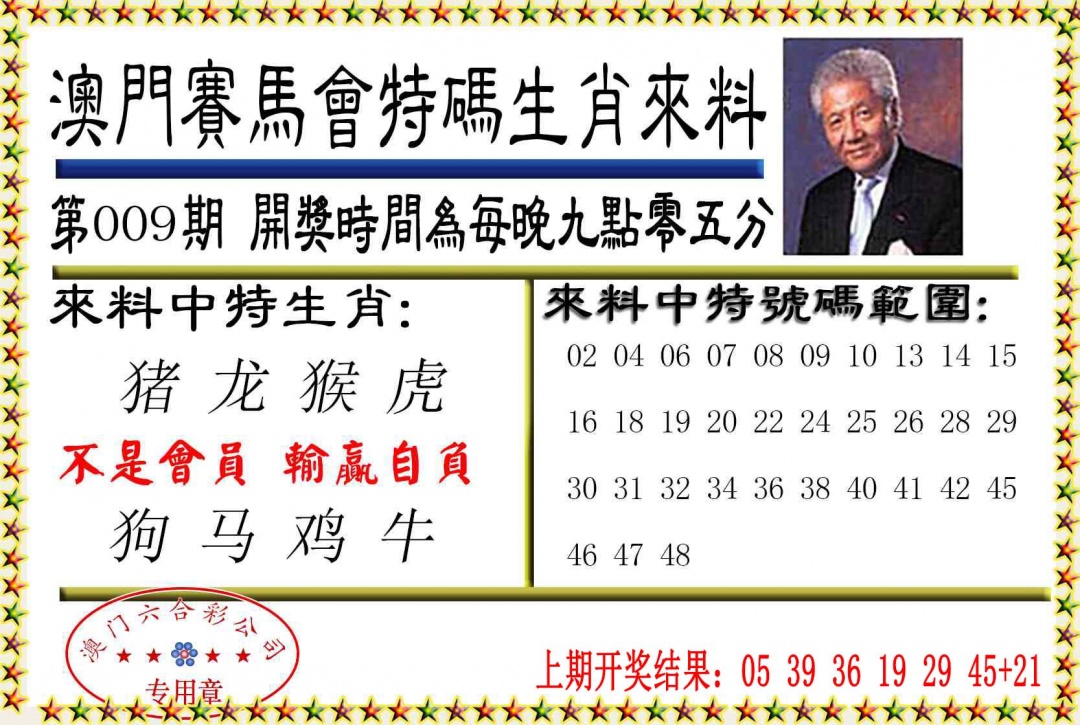 009期特码生肖来料[图]