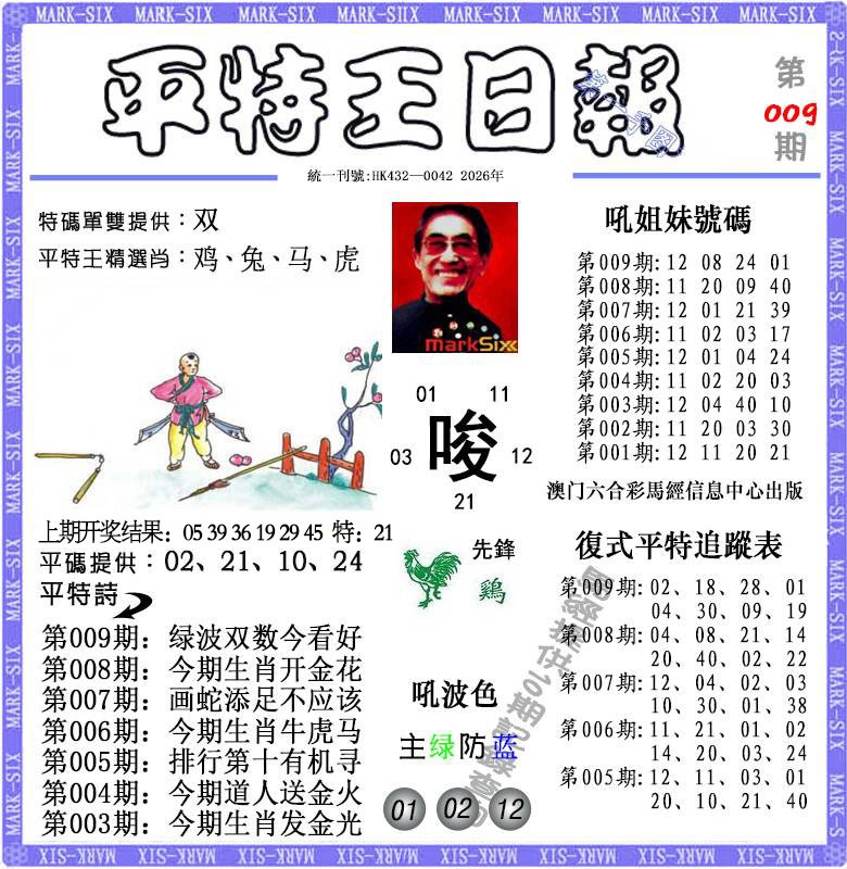 009期平特王日报[图]
