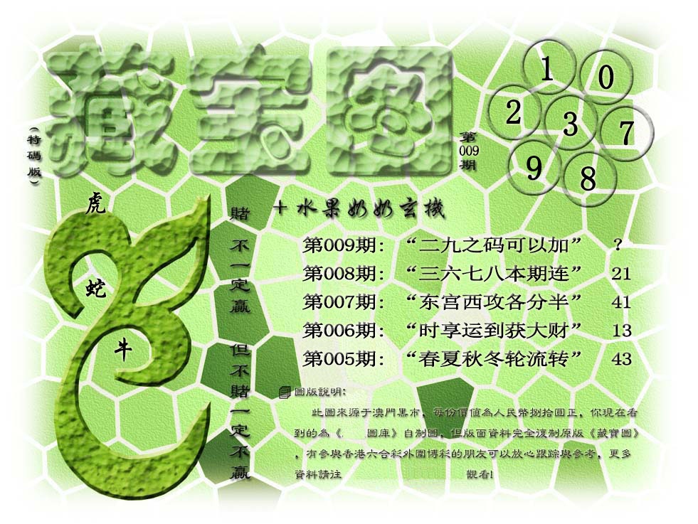 009期(水果奶奶藏宝图)正版[图]