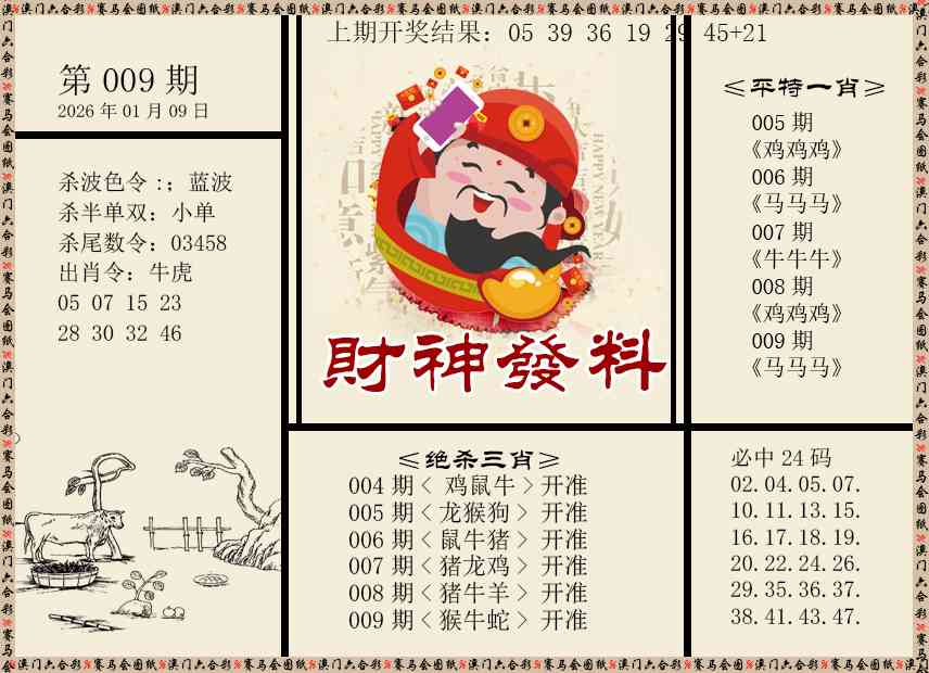 009期财神发料[图]