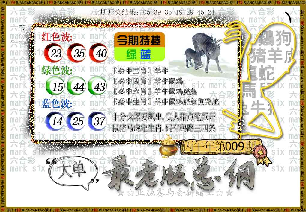 009期最老版总纲[图]