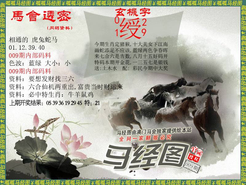 009期马经9[图]