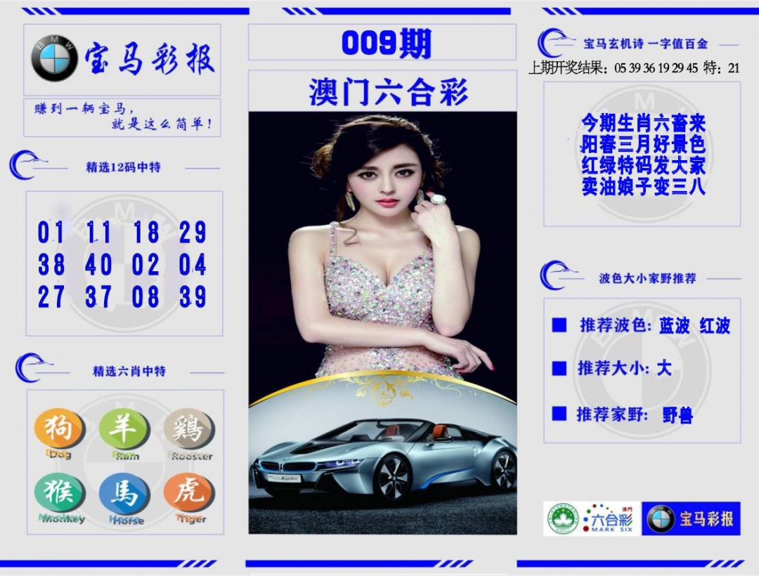 009期宝马彩报[图]