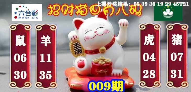 009期招财猫四肖八码[图]