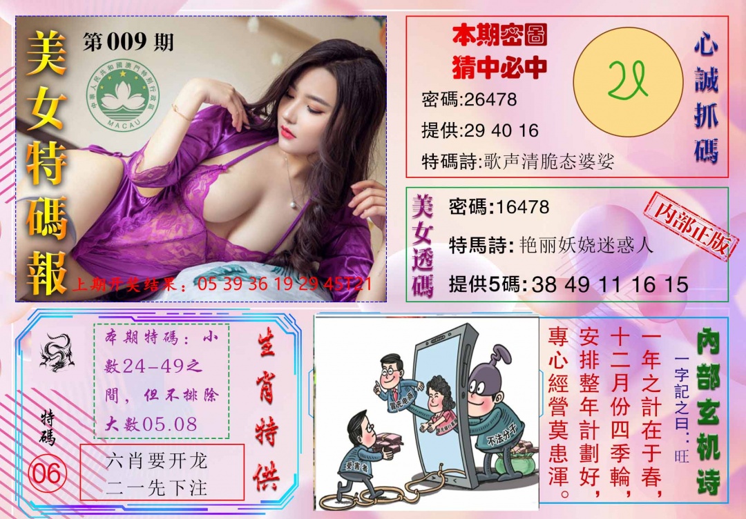 009期美女特码报[图]