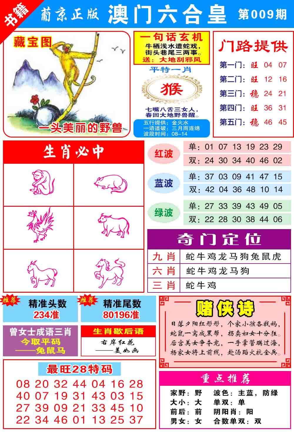 009期澳门六合皇心水[图]