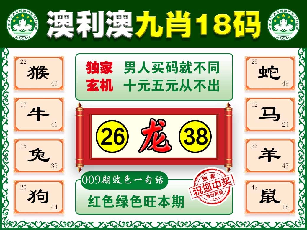 009期澳利澳九肖[图]