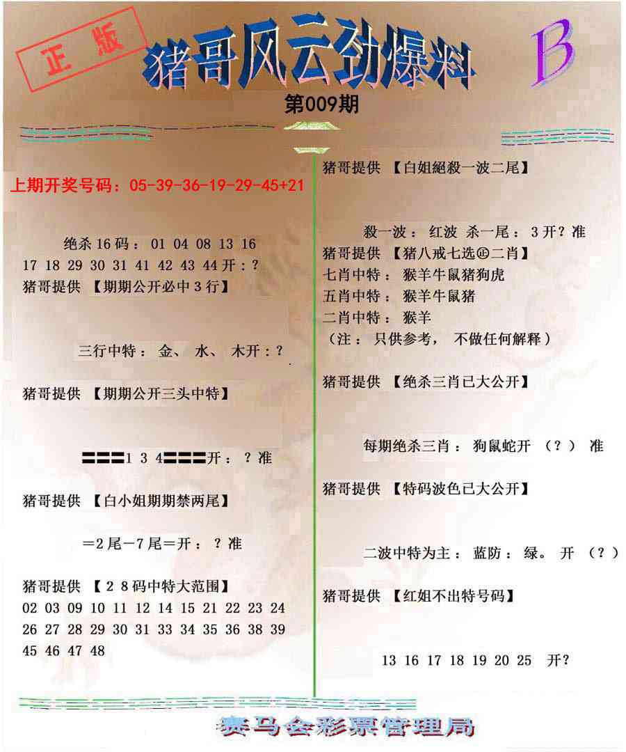 009期猪哥风云劲爆料B[图]