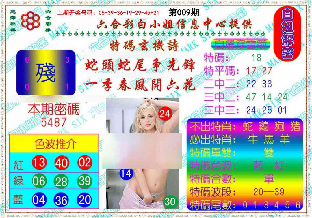 009期白姐解密[图]