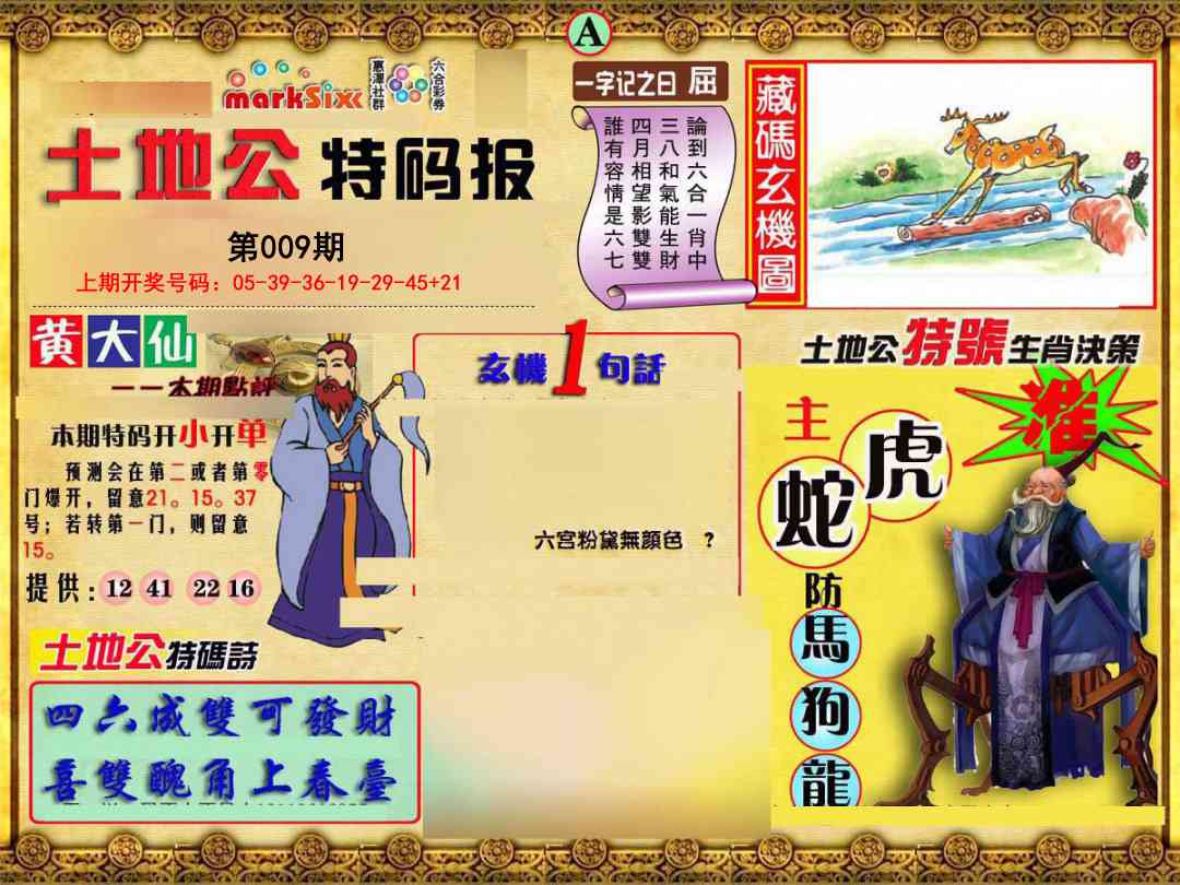 009期土地公特码报A[图]