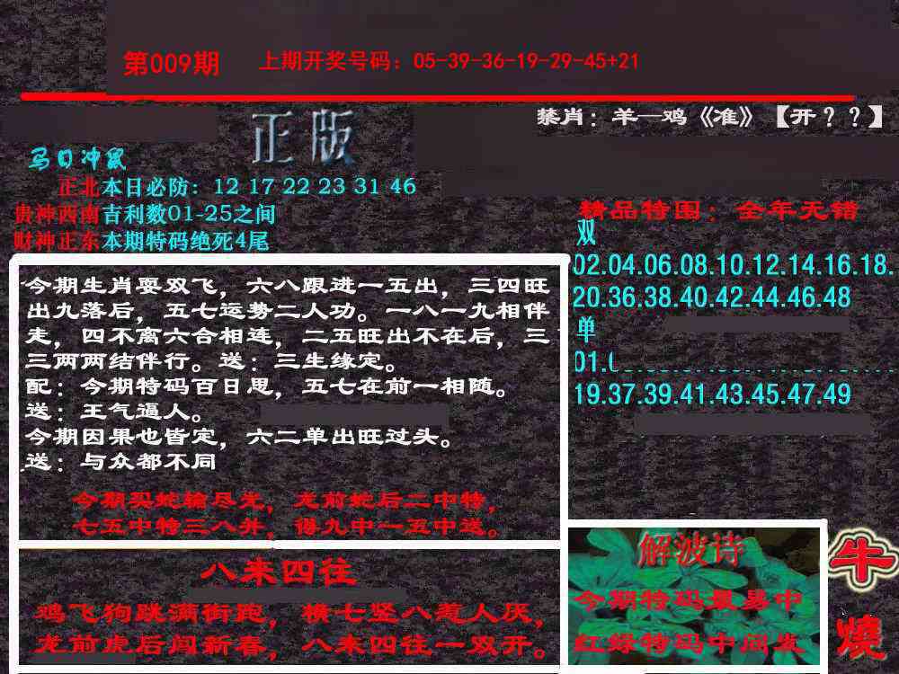 009期新港内幕[图]