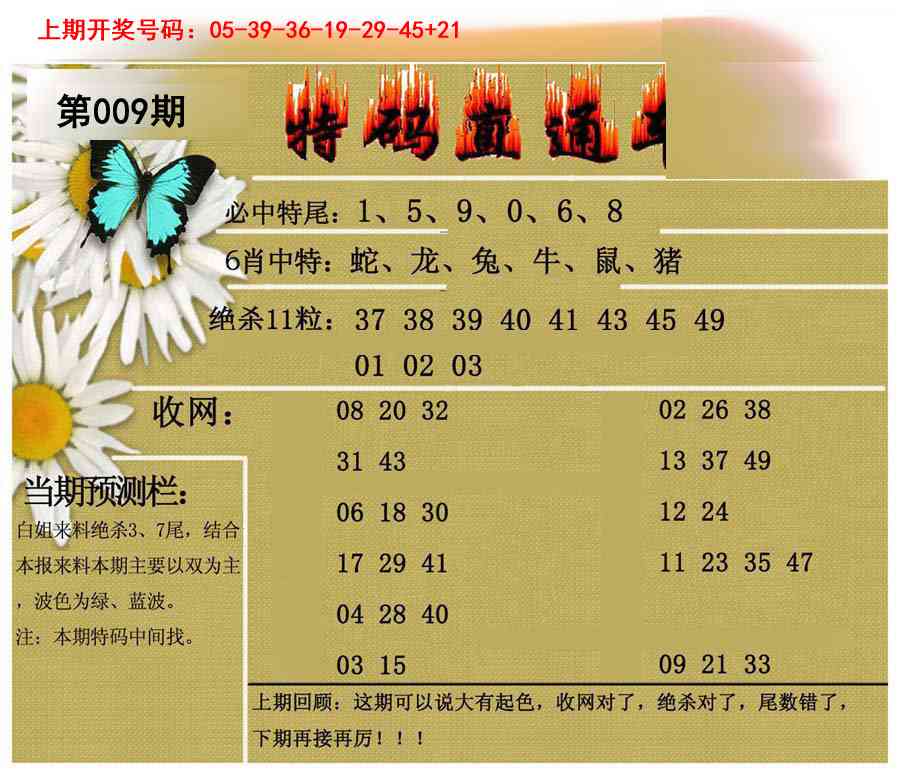 009期特码直通车[图]