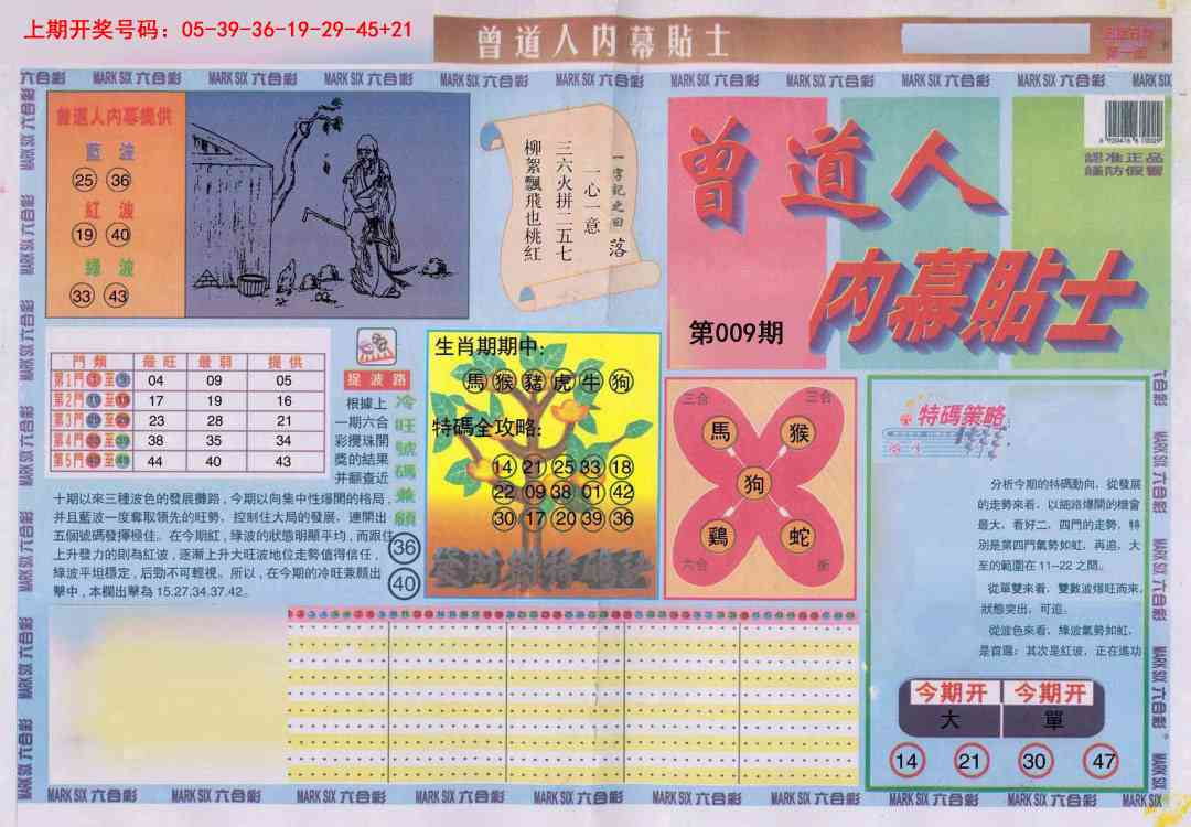 009期曾道人内幕贴士A[图]