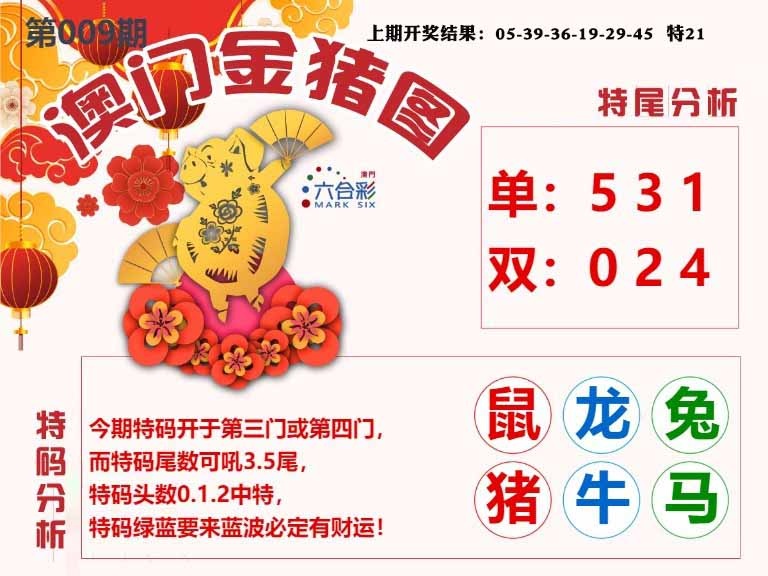 009期澳门金猪图[图]